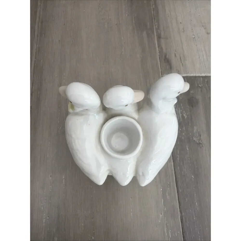 Ceramic Duck Goose Taper Candle Holder Grandmacore Cottagecore Vintage